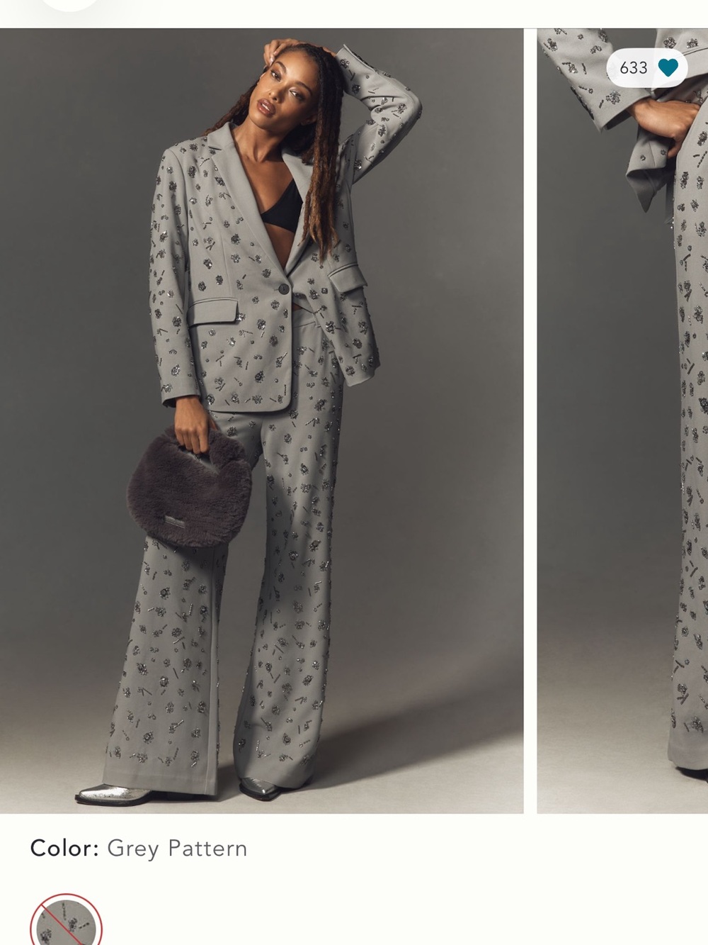 New Anthropologie embellished suit